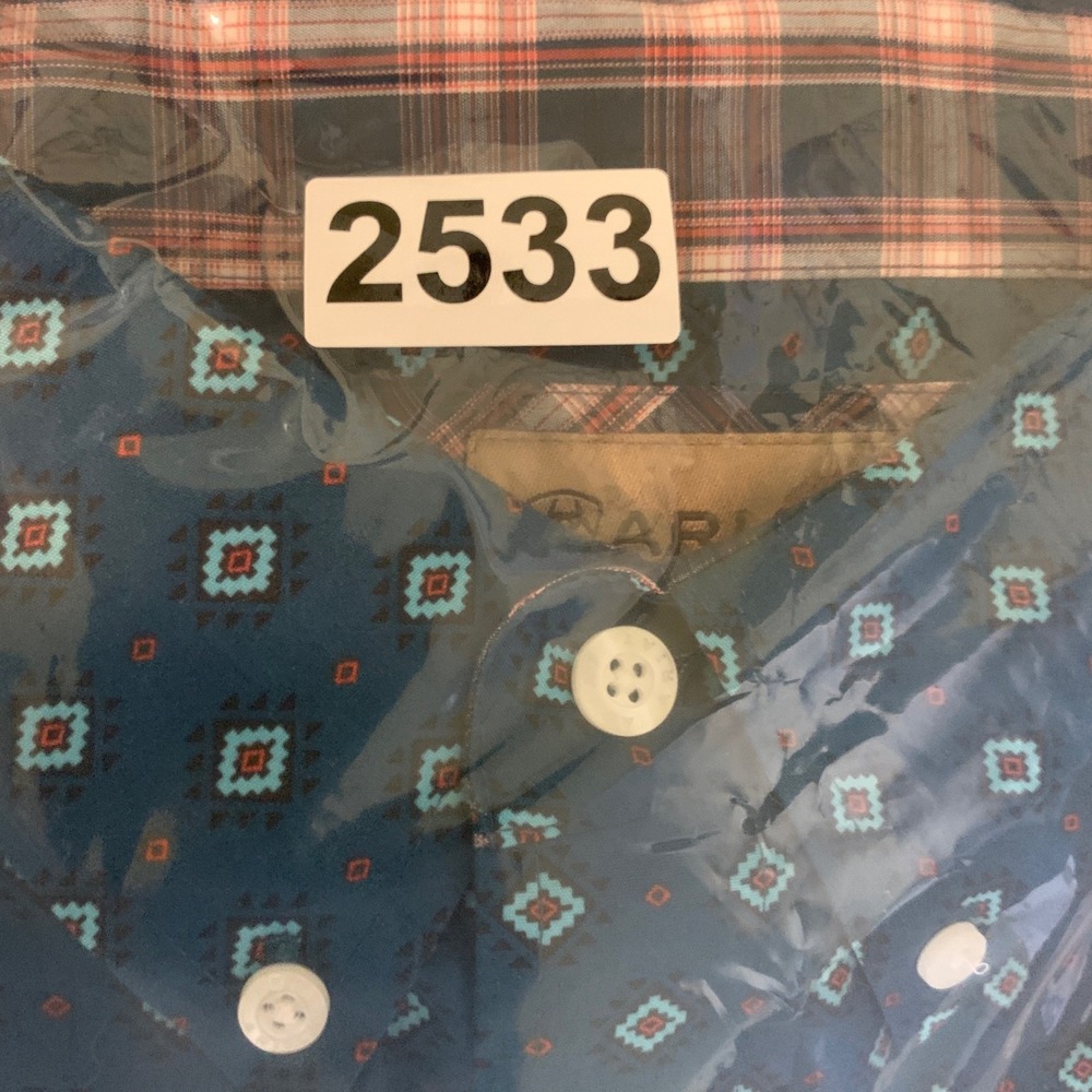 Ariat Vito Shirt Men XLT Teal Geometric Classic Fit Western Long Sleeve 10037985 - Picture 10 of 10